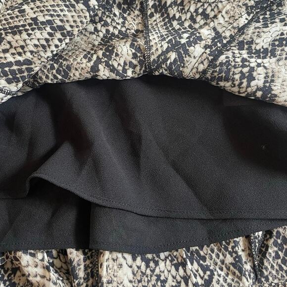 Veronica Beard Ried Python Snake Print Short Sleeve Silk Mini Dress Size 8 - Picture 6 of 8